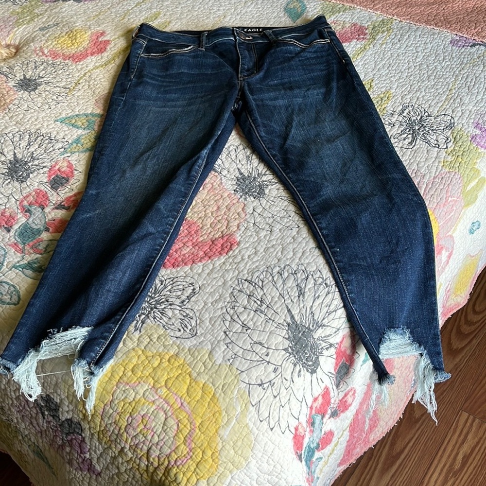 12 Short Petite American Eagle Next Level Stretch Hi Rise Crop Jegging
